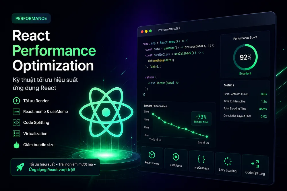 React Performance Optimization: Kỹ thuật tối ưu hiệu suất ứng dụng React