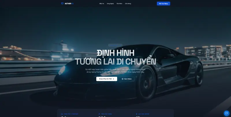 Aether EV - Landing page xe điện