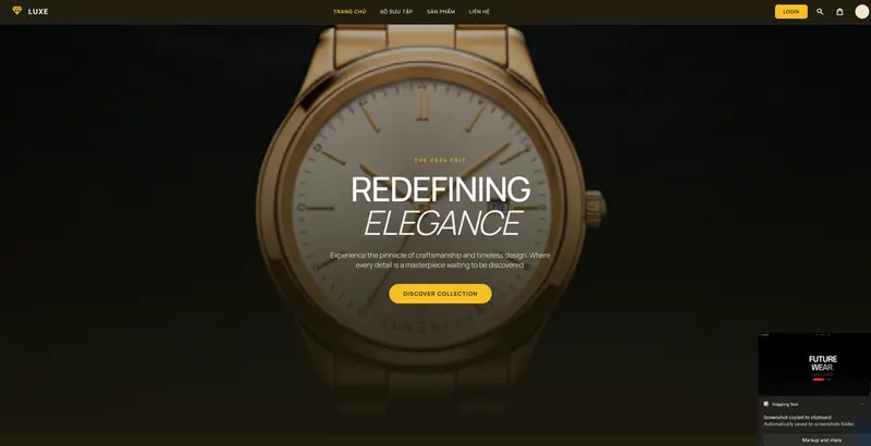 LUXE - Website đồng hồ cao cấp